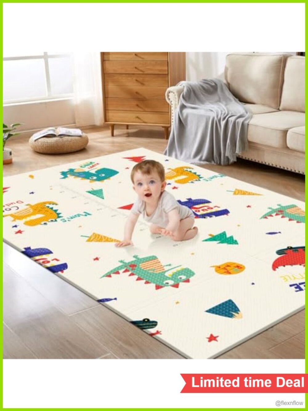 74x50" Extra Large Baby Play Mat Waterproof Foldable XPE Foam Floor Mat